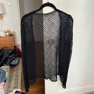 Crochet knit cardigan